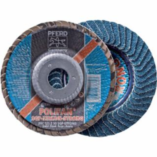 PFERD 4-1/2 X 7/8 POLIFAN PSFZIRC CONICAL 80G