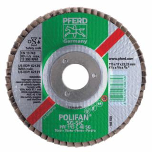 PFERD 7 X 5/8-11 POLIFAN SG ALU OX FLAT 40G