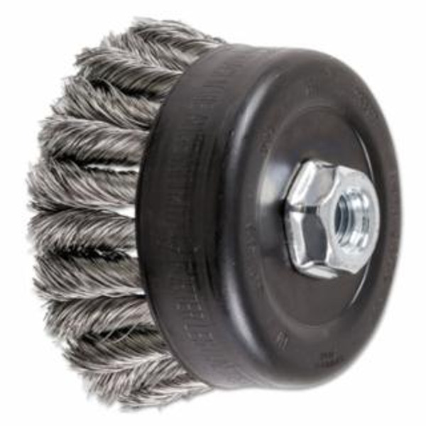 PFERD 4" COMBITWIST KNOT CUP BRUSH .014 SS WIRE 5/8-11