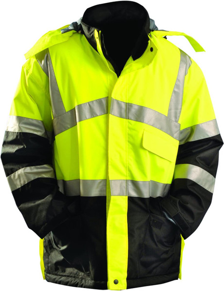 2XLYELLOW CLASS 3 PREMIUM PARKA