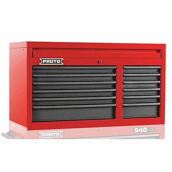 PROTO 540SS 41" TOP CHEST 12DRAWER SAFETY RED/GRAY