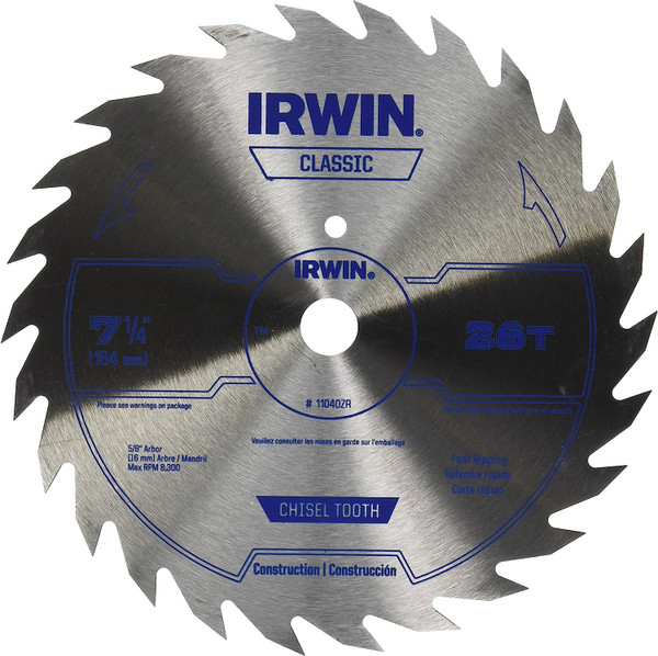 SAW BLD 7-1/4" 26T CHISEL TOOTH COMBO