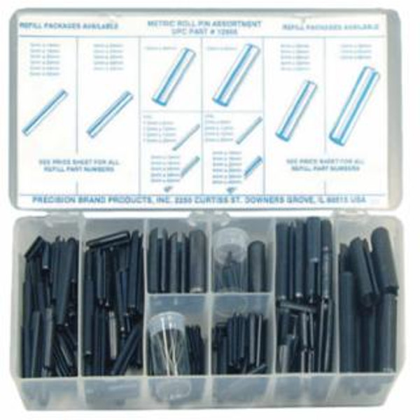 PRECISION BRAND METRIC ROLL PIN ASSORTMENT - 287 PIECES