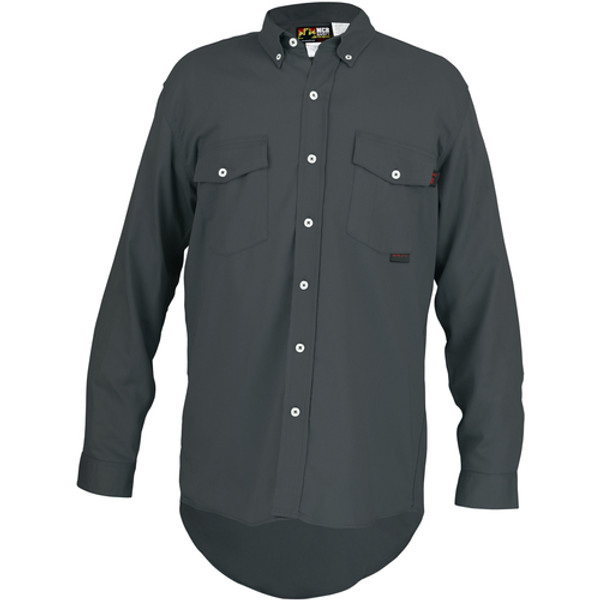 MCR SAFETY FR LONG SLEEVE WORK SHIRT GRAY MT