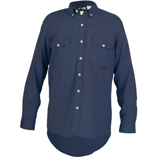 MCR SAFETY FR LONG SLEEVE WORK SHIRT NAVY MT