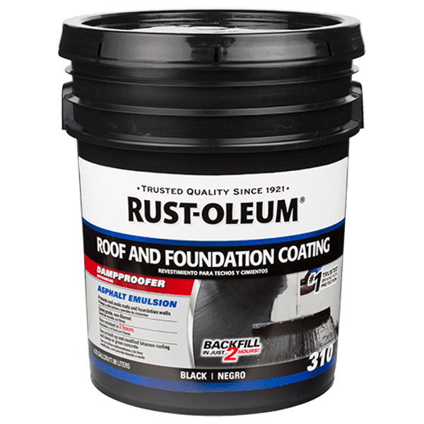 RUST-OLEUM ROOFING ROOF AND FOUNDATION COATING  BLACK  4.75 GAL