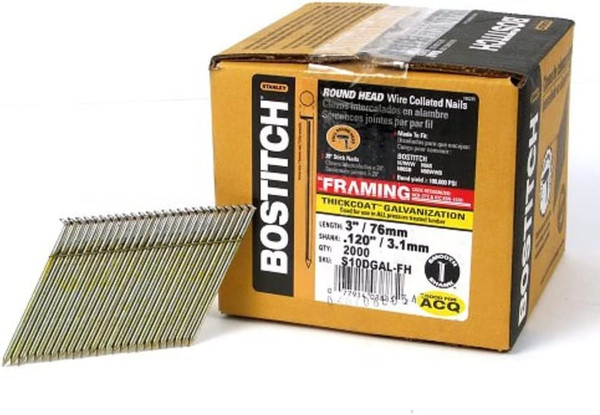 NAIL STICK 120 PLAIN 3"GALV. 2000 PER BOX