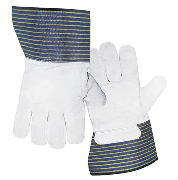 WELLS LAMONT LEATHER PALM/BACK GLOVE ANSI LEVEL 5 CUT  L