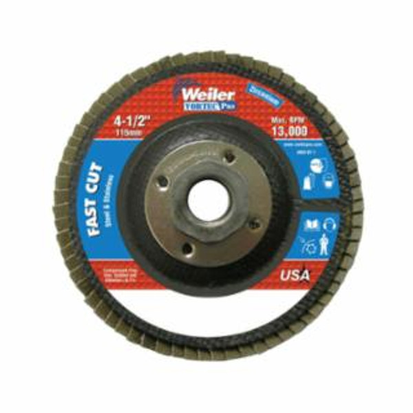 WEILER 4-1/2" WOLVERINE ANGLED 120Z  5/8"-11 UNC NUT