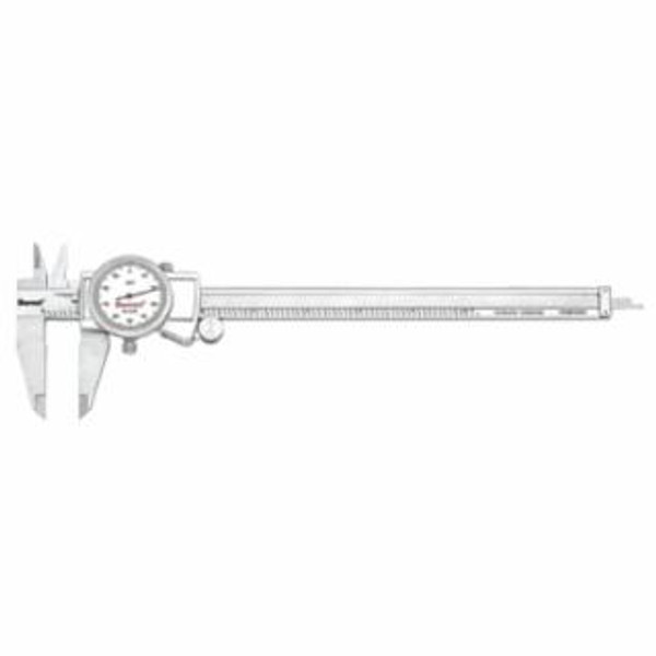 L.S. STARRETT 3202-8 DIAL CALIPER  HARDENED STAINLESS STEEL