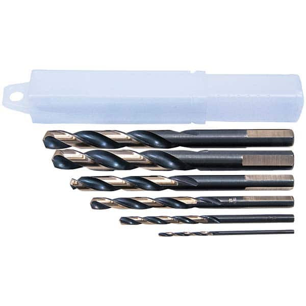 CLE-LINE 6 PC SET B&G MECH LENGTHDRILLS 1/16"-3/8"