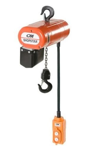 CM COLUMBUS MCKINNON SHOPSTAR ELEC CHAIN HOIST 600LB 460V 3PH 20FPM