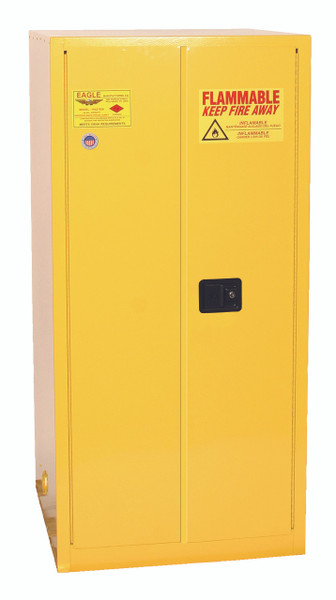 EAGLE 55GAL 2DOOR VERT SAFETYDRUM CABINET SELF-CLOSE