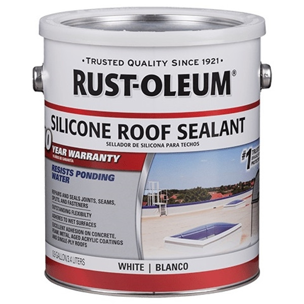 RUST-OLEUM ROOFING SILICONE ROOF SEALANT  WHITE  3.3 GAL