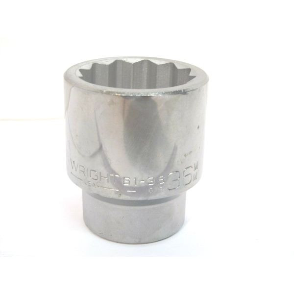 WRIGHT TOOL 36MM 3/4"DR 12PT STD METRIC SOCKET