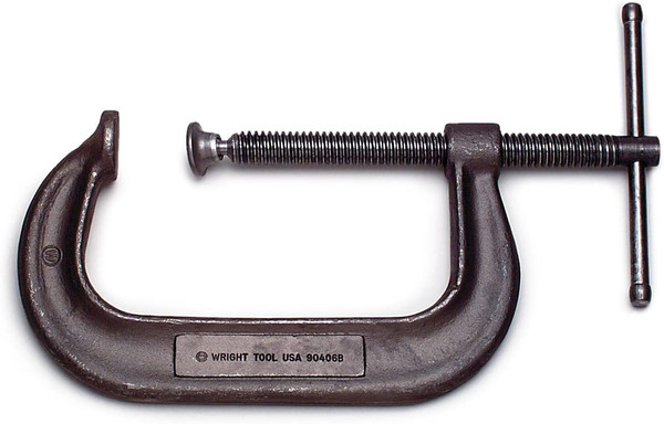 WRIGHT TOOL 4" DEEP THROAT STEEL C-CLAMP BLACK OXIDE