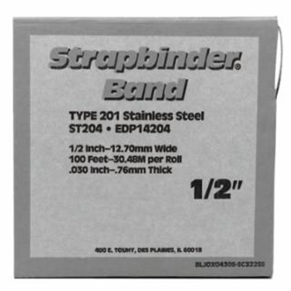 STRAPBINDER 14203 3/8"X100' TYPE201STAINLESS STRAPBINDER