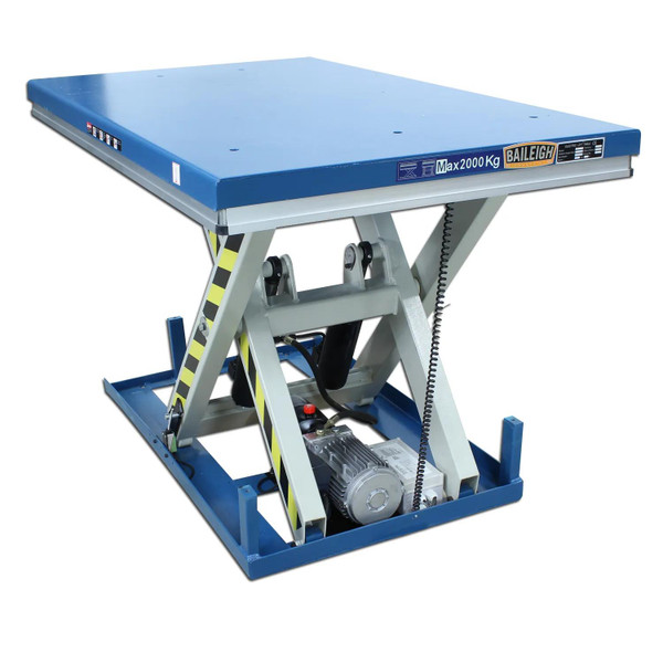 BAILEIGH BA9-1013589 Hlt-4400; 220V 1Phase Hydraulic Lift Table, 4400Lbs Capacity, 39" Max. Height
