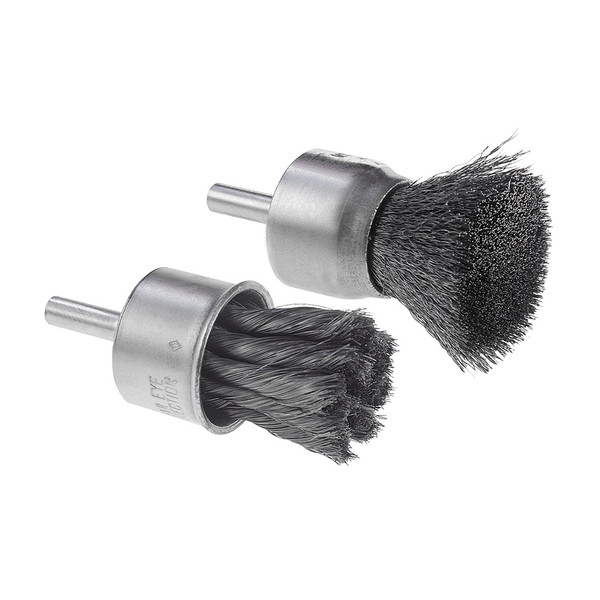 CGW Abrasives 60592 1Crimped End Brush 1/4" Shk Wire Brush End, 5 Pack