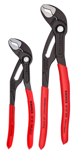 Knipex 2 Pc Cobra Pliers Set (87 01 180 & 87 01 250) 003120V01US