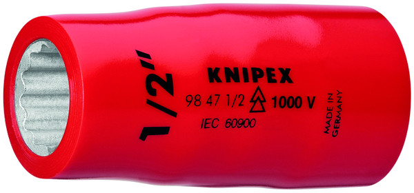 Knipex Hex Socket, 1/2" Drive-1000V Insulated 9/16" 98479/16"