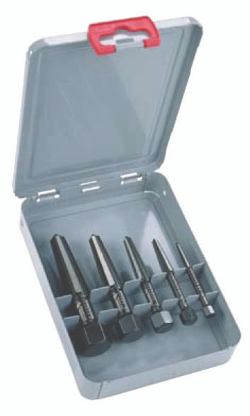 Knipex Screw Extractor Double-Edged Set 5 Parts (Size 1-5 In Metal Case) 9R4719013