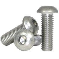 #8-32 x 5/8" Button Head Socket Cap Screws, 316 Stainless Steel, Fully Threaded, Qty 100