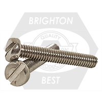 M3-0.50 x 10 mm Machine Screws, Slotted Cheese Head, 18-8 Stainless Steel A2, Full Thread, DIN 84, Qty 1000
