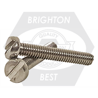 M5-0.80 x 16 mm Machine Screws, Slotted Cheese Head, 18-8 Stainless Steel A2, Full Thread, DIN 84, Qty 500