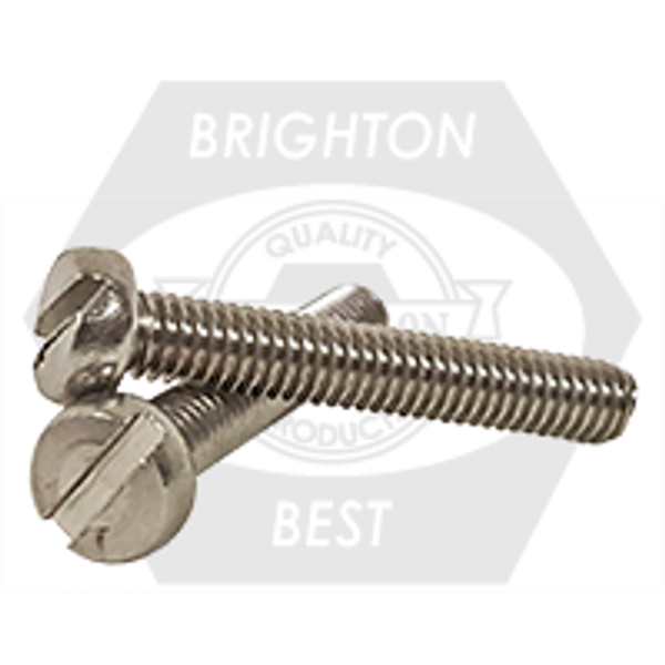 M6-1.00 x 16 mm Cheese Slot Machine Screw Cheese Slot DIN 84, Stainless Steel A2, Fully Threaded, Qty 500