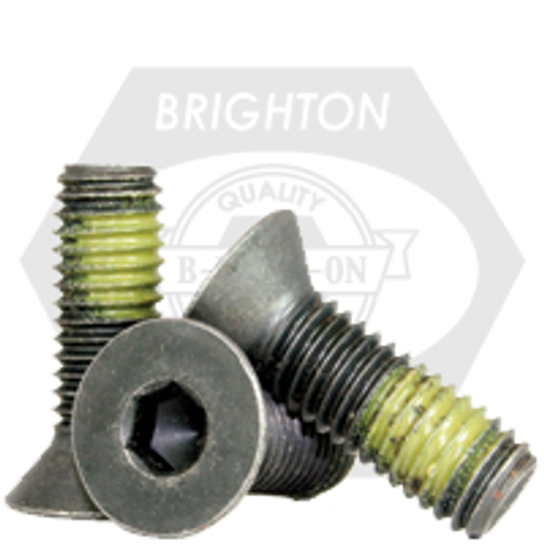 5/8"-11 x 3" Flat Head Socket Cap Screws, Coarse, Alloy, Nylon-Patch Thermal Black Oxide, Fully Threaded, Qty 25