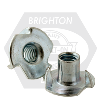 #10-24 x oal 9/32" Tee Nuts Zinc Cr+3, Qty 400