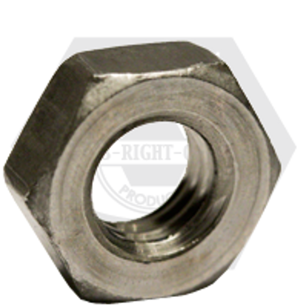 3/8"-16 x 5/8" x 1/4" Hex Ms Nut Low Carbon Plain, Qty 100