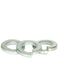 M36 DIN127B Split Lock Washers Thru-Hardened Zinc-Blue Cr+3, Qty 15