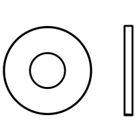 M2 x 5 x 0.3 DIN 125A Flat Washer A2 Stainless, Qty 500