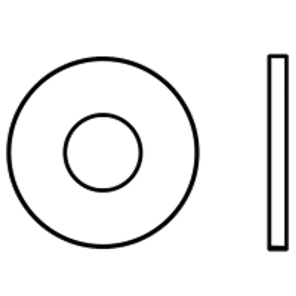 M18 x 34 x 3 DIN 125A Flat Washer A2 Stainless, Qty 50