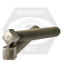 5/16"-18 x 2 1/2" Square Head Set Screws, 1/2 Dog Point, Plain Finish, Coarse (UNC), Case Hardened, Qty 100