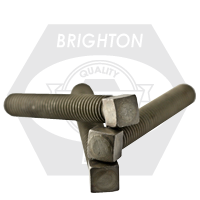 1/4"-20 x 1 1/2" Square Head Set Screws, Flat Point, Plain Finish, Coarse (UNC), Case Hardened, Qty 100