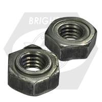M16-2.00 Hex Weld Nut DIN 929, 3 Projections, Plain Steel, Qty 75