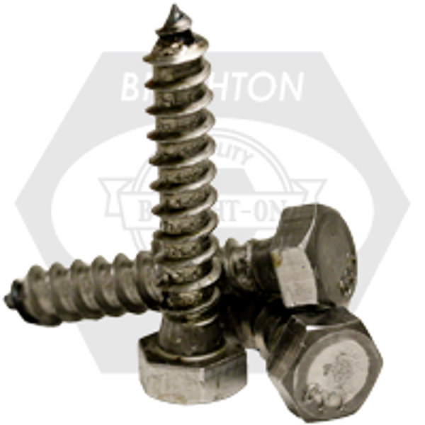 1/4"-10 x 2 1/4" Hex Lag Screw Low Carbon Plain, Qty 100