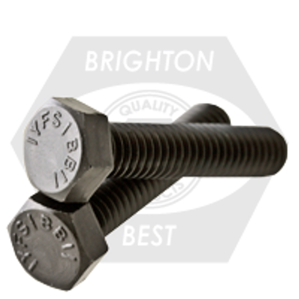 3/8"-16 x 3 1/2" Grade 5 Hex Tap Bolts Med. Carbon Plain, Fully Threaded, Qty 25