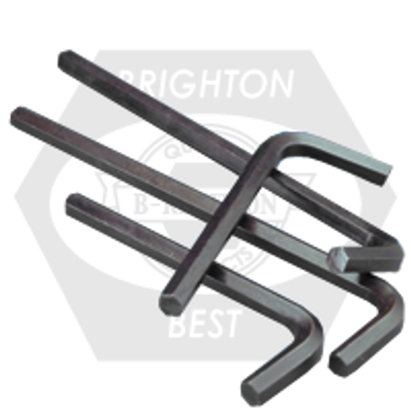 7/64" USA Hex Key, Alloy, Steel, Short Arm, Plain (Inch), Qty 100