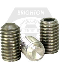 M6-1.00 x 60 mm Socket Set Screws Cup Point, 18-8 Stainless Steel A2, Coarse (UNC), Qty 200