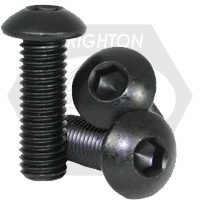M2-0.40 x 4 mm 10.9 Button Socket Caps, Coarse, ISO 7380 Thermal Black Oxide, Fully Threaded, Qty 100