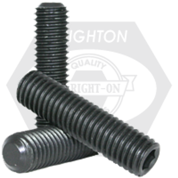 5/16"-18 x 1 3/4" Non-Standard Socket Set Screws Flat Point, Coarse, Black Oxide, Qty 100