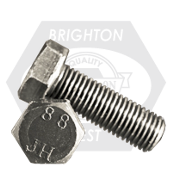 M36-4.00 x 130 mm DIN933 / ISO4017 Hex Cap Screws 8.8, Coarse, (Full Thread) Med. Carbon Plain, Fully Threaded, Qty 3