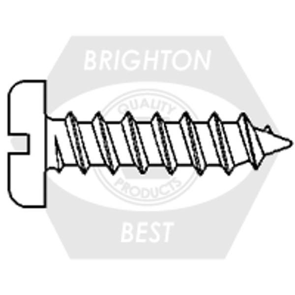 #6 x 3/4" Self-Tapping Screws, Pan Head, Slotted, Stainless Steel 304, Fully Threaded, Qty 1000