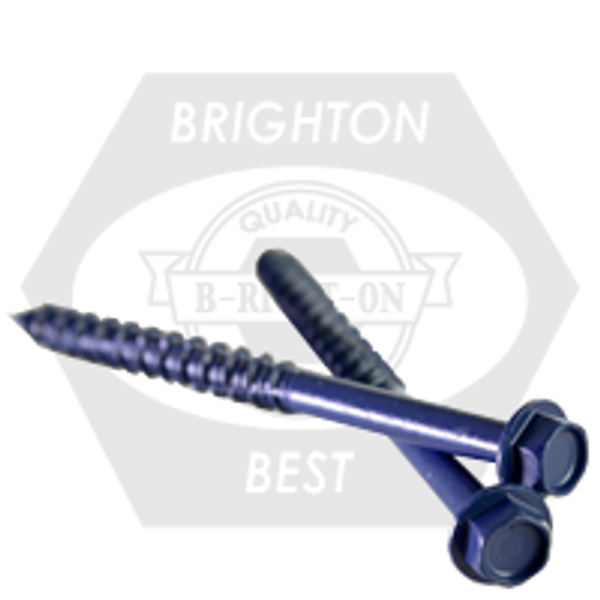 3/16" x 4" Flat Head Phil Commercial Concrete Screws Blue Finish, Qty 100