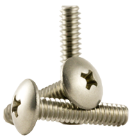 #6-32 x 1 1/4" Machine Screws, Phillips Truss Head, 18-8 Stainless Steel A2, Full Thread, Coarse (UNC), Qty 1000