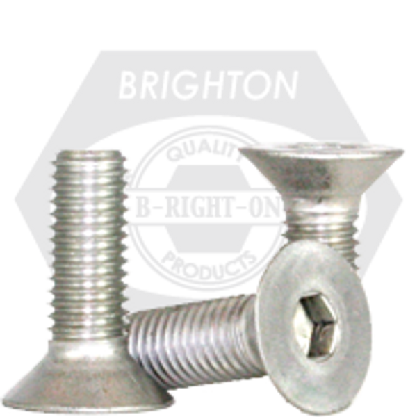 M20-2.50 x 80 mm Flat Head Socket Cap Screws, Coarse, 18-8 Stainless Steel A2, Partially Threaded, Qty 10